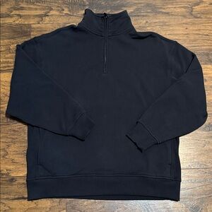 Athleta Men's Black Zip-Up Sweater